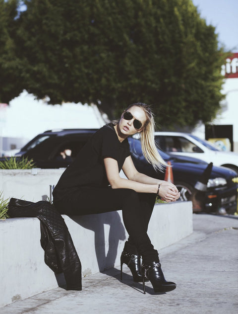 Roll Sleeve Sweatshirt Tee / Black - Sweatshirt - FORREST and BOB