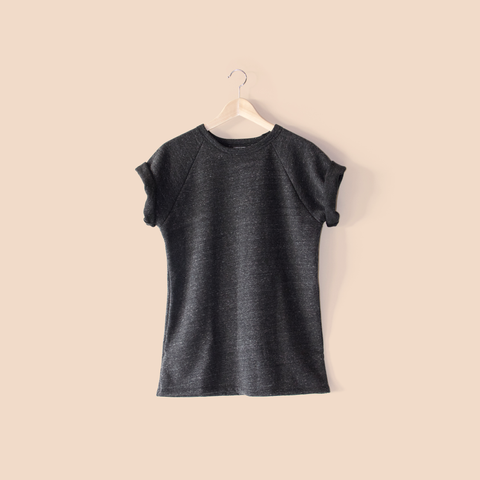 Roll Sleeve Sweatshirt Tee / Dark Grey - Sweatshirt - FORREST and BOB