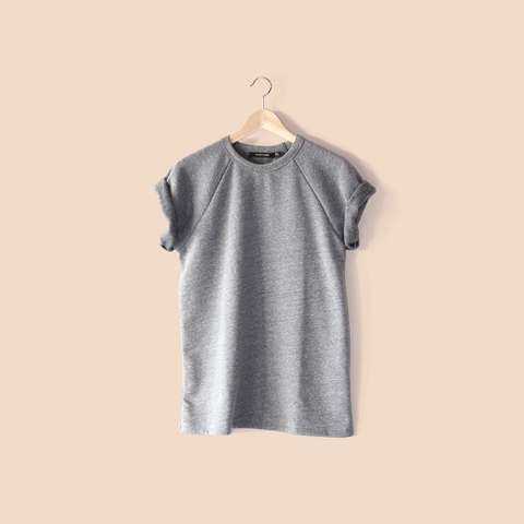 Roll Sleeve Sweatshirt Tee / Light Grey - Sweatshirt - FORREST and BOB