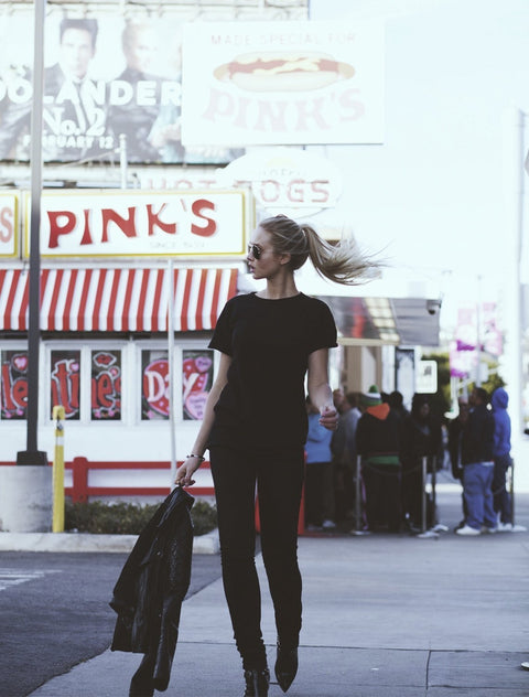  Roll Sleeve Sweatshirt Tee / Black - Sweatshirt - FORREST and BOB