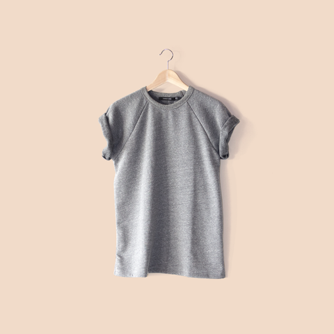  Roll Sleeve Sweatshirt Tee / Light Grey - Sweatshirt - FORREST and BOB